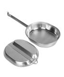 Goetland 304 Stainless Steel US Military Mess Kit Plate Set - Ideal for Camping, Hiking, Picnics, BBQ, and Beach - Buy Online on SooperMarket.com