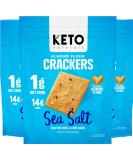 Keto Crackers low carb crackers (Sea Salt) Keto friendly zero carb no sugar added gluten free (3 Packs) almond flour crackers absolutely gluten free healthy snacks for adults and kids paleo friendly - Buy Online on SooperMarket.com