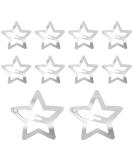 Shop Wllhyf 10-Piece Metal Star Hair Clips - Cute Silver Snap Lock Accessories for Girls & Women - Buy Online on SooperMarket.com