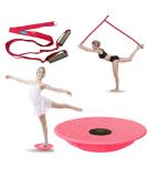 Leg Stretching Strap and Ballet Balance Board Set for Dance & Gymnastics - Buy Online on SooperMarket.com
