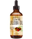 Jojoba Oil - Molivera Organics Premium Jojoba Oil 4 Fl Oz. 100% Pure Organic Cold Pressed Unrefined Best for Hair  Skin  Face & Nails   Great for DIY   UV Resistant Bottle Satisfaction Guarantee 4 Fl Oz (Pack of 1) - Buy Online on SooperMarket.com
