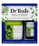 Dr Teal's Eucalyptus Epsom Salt & Foaming Bath Oil Sampler Gift Set - Give The Gift of Rejuvenation & Self Care! - 14 oz Bag of Eucalyptus Bath Salts & 3 oz Bottle of Eucalyptus Foaming Bath Oil - Buy Online on SooperMarket.com
