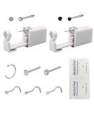 2 Pack Self Nose Piercing Gun Kit with Nose Stud - White | Safety Nose Piercing Tool - Buy Online on SooperMarket.com