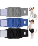 LeerKing dog diapers for male dogs washable male diaper incontinence male pad for male dog puppy XS Black+Gray+Blue XS - Buy Online on SooperMarket.com
