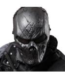 Scary Halloween Skull Airsoft Mask with Metal Mesh Eye Protection - Perfect for War Games, Cosplay, and Parties - Buy Online on SooperMarket.com