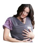Sleepy Wrap Baby Carrier - Ergonomic Hands-Free Stretchy Wrap for Newborns to Toddlers - Lightweight Sling for Babies 7-35 lbs (Dark Grey) - Buy Online on SooperMarket.com