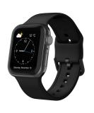 Sport Band Compatible with Apple Watch Bands 49mm 45mm 44mm 42mm 41mm 40mm 38mm, Soft Silicone Wristbands Replacement Strap with Classic Clasp for iWatch Series SE 8 7 6 5 4 3 2 1 Ultra for Women Men Black 42mm/44mm/45mm/49mm - Buy Online on SooperMarket.com