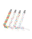 Symbolife Colorful Star Pacifier Clip Holder Leash - Unisex Baby Shower & Birthday Gift - Buy Online on SooperMarket.com