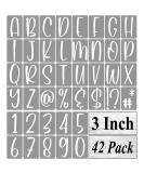 3 Inch Alphabet Letter Stencils for Painting - 42 Pack Letter and Number Stencil Templates with Signs for Painting on Wood Reusable Letters and Numbers Stencils for Chalkboard Wood Signs & Wall Art - Buy Online on SooperMarket.com