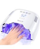 BOLASEN Cordless Rechargeable UV Nail Lamp - 54W Wireless LED Nail Dryer for Gel Nails Portable & Professional Curing Light with Metallic Reflector - Perfect for Home & Salon Use - Buy Online on SooperMarket.com
