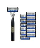 Upgrade 7-Blade Razor for Men - Precision Trimmer & Dual Lubrication | 1 Handle + 12 Refills for Ultimate Comfort - Shop Internationally - Buy Online on SooperMarket.com