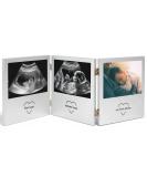 VonHaus Baby Scan Photo Frame Multi-Photo Picture Frame for Gender Reveal or Baby Shower Ultrasound Photo Frame Present for New Mums Double Hinged Stainless Steel Frame with 3 Photo Apertures - Buy Online on SooperMarket.com
