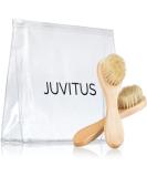 2-Pack Face Brush Set for Cleansing and Exfoliation | Natural Bristles, Wood Handle | Deluxe Travel Bag Included - Buy Online on SooperMarket.com