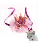Dog Birthday Hat Pet Cat Birthday Hat Cute Lace Dog Crown Hat Headwear Caps Costumes for Small Medium Puppy Kitten Party Decorations (PINK) - Buy Online on SooperMarket.com