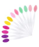 Lusofie 12 PCS Double-Sided Silicone Lip Scrub Brush Set - Exfoliating & Lightening for Men and Women - Buy Online on SooperMarket.com