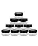 10 PCS Sample Pots for Cosmetics 10Gram/10ml Jars Cosmetic Containers Mini Jars With Lids Empty Small Makeup Jars Plastic BPA Free for Various Cosmetic Products Samples and Nail Powder(Black) - Buy Online on SooperMarket.com