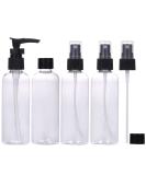 Lufevrm Travel Bottles Set - 4 Leakproof 100ml Refillable Spray & Pump Bottles with Transparent Bag for Shampoo & Perfume - Ideal for International Travel - Buy Online on SooperMarket.com