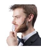 Bartformer Template Shaping Tool Kuched Transparent Styling Kamm Sticklone for goat bart mustache Cotelettes Face hair Trimming care instructions for men cheek neckline symmetrical curve - Buy Online on SooperMarket.com