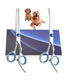 Dog scissors curved scissors dog fur scissors for dogs dogs and cats safety round pointed grooming scissors stainless steel fur scissors for dogs and cats (scherenset) - Buy Online on SooperMarket.com