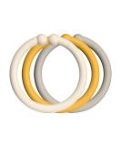 BIBSS LOOPS 12-Pack | BPA-Free Food Safe Teething Toys | Ivory Honey Bee Sand | 0-36 Months - Buy Online on SooperMarket.com