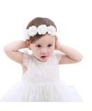 Fmeida Baby Headband Baby Girls Flower Headbands Stretchy Soft Newborn Infant Hair Accessories Floral Birthday Headbands for 4-24 Months White - Buy Online on SooperMarket.com