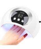 Kisspet UV Nail Lamp 54W UV Lamps for Gel Nails with 3 Timer Auto Sensor LCD Screen USB Plug Led Nail Lamp Nail Dryer Nail Lamp Gel Nail Lamp Portable Nail UV Lamp White 8*13 cm-White - Buy Online on SooperMarket.com
