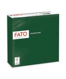Fato disposable paper napkind ideal for informal lunch and buffets pack with 50 napkins size 33x33 4-folded 2-layer forest green 100% pure cellulose paper FSC certified - Buy Online on SooperMarket.com