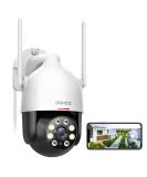 Dekco 2K Outdoor WiFi Security Camera with 360 Pan-Tilt View, Motion Detection, Siren, 2-Way Audio, Full Color Night Vision - Waterproof Dome Surveillance Camera for Home - 3MP, 1 Pack - Buy Online on SooperMarket.com