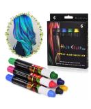 6 Colors Hair Chalk for Girls Kids - Non-Toxic Temporary Hair Dye Pens for Party Cosplay - Washable Hair Color Kit - AOOWU - Buy Online on SooperMarket.com