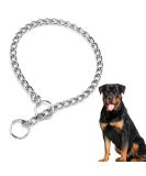 Durable Metal Choke Chain Dog Collar for Outdoor Training - Small, Medium, Large Sizes - Adjustable Silver Necklace - L 65cm, 4.0mm Diameter - Buy Online on SooperMarket.com