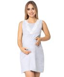 Purpless Maternity Sleeveless V-Neck Lace Detail Nightdress - Light Gray Melange | 4141n - Buy Online on SooperMarket.com