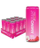 RSP NUTRITION AminoLean Energy Drink - Sugar Free Vegan Amino Acids No Jitters Berry Elixir 12 Pack - Buy Online on SooperMarket.com