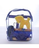 Kerbl Grooming Backpack - Blue Transparent Horse Care Set with Grooming Tools | International Shipping Available - Buy Online on SooperMarket.com