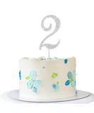 ENSTAB 0-9 Silver Rhinestone Cake Topper | Happy Birthday & Anniversary Cake Decoration | International Shipping - Buy Online on SooperMarket.com