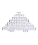 BENECREAT 30 Pack 15ml Round Clear Plastic Bead Jars with Screw Caps - Ideal for Beads Nail Art Glitter Makeup and Travel Cream - International Shipping Available - Buy Online on SooperMarket.com