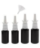 Empty nasal spray Miron glass bottle 2x 20 2x 30ml small funnel nasal atomizer Kosmetex violet glass vaporizer set of 4 + funnel - Buy Online on SooperMarket.com