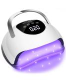 UV LED Nail Lamp 220W LED Lamp for Gel Nails Fast Curing Nail Dryer with 57pcs Lamp Beads 4 Timers Professional Gel UV Light for Nails Home Salon Nail Art Tools White Large - Buy Online on SooperMarket.com