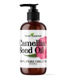 Organic Camellia Seed Oil 8oz | 100% Pure & Organic | Imported from Japan | Ideal for Hair & Skin | Japanese Beauty Oil - Buy Online on SooperMarket.com