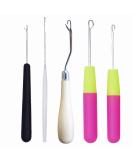 Pack of 5 Different Sizes Latch Hook Crochet Needle Hook Tools for Braid Hair Scarf Carpet Making and Other Crafts - Buy Online on SooperMarket.com
