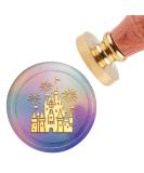 CRASPIRE Castle Wax Seal Stamp | Vintage Sealing Wax Stamp 30mm | Brass Head with Wooden Handle for Wedding Invitations & Parties - Buy Online on SooperMarket.com
