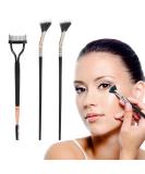 Premium Eyelash Separator Comb & 2 Mascara Fan Brushes - Dual Head Lash Shaper Tool for Perfect Eye Makeup | International Shipping - Buy Online on SooperMarket.com