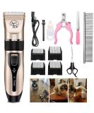 Dog Clippers Rechargeable Low Noise Cordless Pet Clippers with 4 Guide Combs and Cleaning Brush Nail Kits - Buy Online on SooperMarket.com