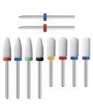 Ceramic Nail Drill Bits Set - Professional 10Pcs 3/32 Cuticle Remover for Acrylic Gel Nails - Crystal Nail Extension Tool - Nail Removal Kit - 10 Count - Buy Online on SooperMarket.com