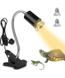 Tortoise Heat Lamp Basking Lamp 2 Bulb 25W 50 W UVA UVB Light Lamp Heat Spotlight Reptile Light Aquarium Basking Light with Holder for Tortoise Bell Turtle Snake Lizards Terrarium Amphibian - Buy Online on SooperMarket.com