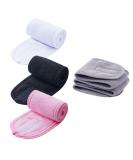 4 PCS Facial Spa Headbands(White  Black  Pink Gray)  Makeup Shower Bath Wrap Sport Headband Terry Cloth Stretch Towel with Magic Tape White  Black  Pink Gray - Buy Online on SooperMarket.com