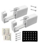 Nose Pierce Kit, SLVIEKAE Disposable Safe Piercing Kit, Nose Stud Pierce Gun with 24 Pcs Nose Studs (Silver) - Buy Online on SooperMarket.com