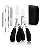 Toenail Clippers for Thick & Ingrown Nails | Large Set for Seniors & Men - Best Quality & Easy Use - Buy Online on SooperMarket.com