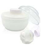 Storage Body Powder Container, Large 3.5" Fluffy Body After-Bath Powder Case, Baby Care Face/Body Villus Powder Puff Box, Makeup Cosmetic Talcum Powder Container with Hand Holder (White) 3.15 Inch Storage Type White - Buy Online on SooperMarket.com