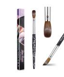 Shine Chance Size 10 Acrylic Nail Art Brush - 100% Pure Kolinsky Hair, Oval Shape, Professional Manicure Tool for DIY Home Salon - Buy Online on SooperMarket.com