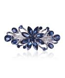 Sankuwen Flower Luxury Jewelry Design Hairpin Rhinestone Hair Barrette Clip ,Also Perfect Mother's Day Gifts for Mom(Dark Blue) - Buy Online on SooperMarket.com